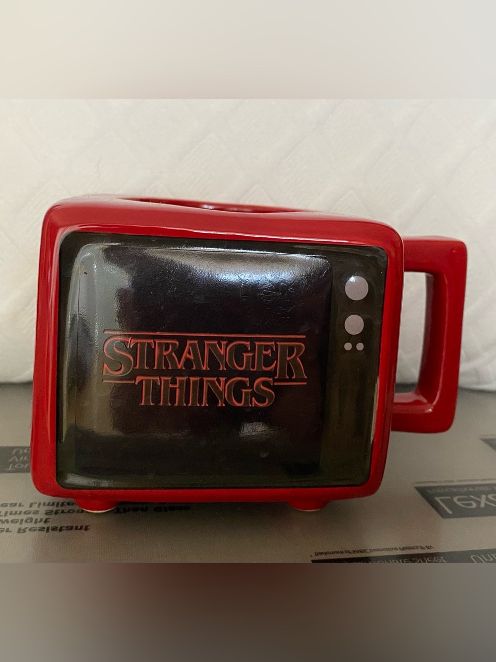 Stranger Things Red TV-Shaped Ceramic Mug